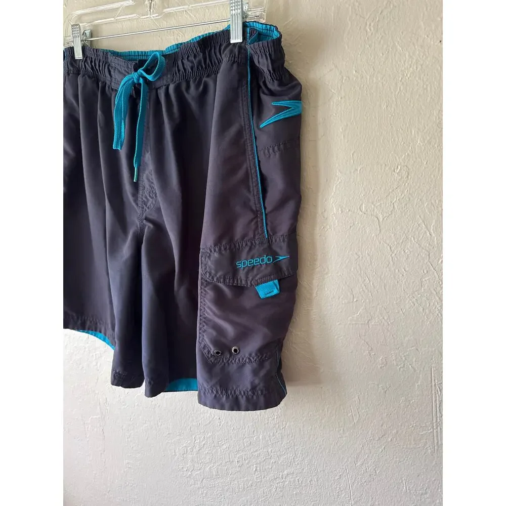 Speedo Men's Navy Blue Swim Shorts Size L